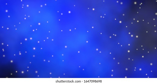 Dunkle BLUE Vektorillustration Vorlage mit Neonstern. Moderne geometrische abstrakte Illustration mit Sternen. Design für Ihre Unternehmenswerbung.