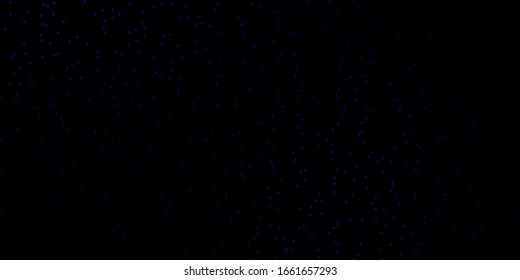 Dark BLUE vector template with neon stars. Colorful illustration in abstract style with gradient stars. Theme for cell phones.