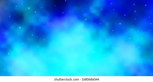 Dunkle BLUE Vektorillustration Vorlage mit Neonstern. Dekorative Illustration mit Sternen auf abstrakter Vorlage. Thema für Handys.