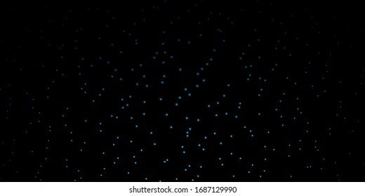 Dark BLUE vector template with neon stars. Modern geometric abstract illustration with stars. Pattern for wrapping gifts.