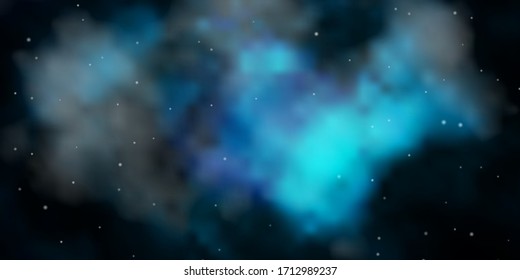 Dunkle BLUE Vektorillustration Vorlage mit Neonstern. Dekorative Illustration mit Sternen auf abstrakter Vorlage. Das beste Design für Ihre Anzeige, Ihr Poster, Ihr Banner.