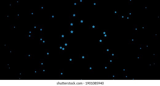 Dunkle BLUE Vektorvorlage mit Neonstern. Moderne geometrische abstrakte Illustration mit Sternen. Das beste Design für Ihre Anzeige, Ihr Poster, Ihr Banner.