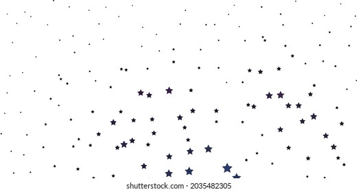 Plantilla de vector azul oscuro con estrellas de neón. Diseño decorativo desdibujado en un estilo sencillo con estrellas. Patrón de anuncios de año nuevo, folletos.