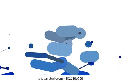 Dark BLUE vector template with repeated sticks. Shining colored illustration with rounded stripes. The pattern can be used for websites.