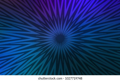 Dark BLUE vector template with repeated sticks. Shining colored illustration with sharp stripes. Best design for your ad, poster, banner.