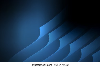 Dark BLUE vector template with repeated sticks. Modern geometrical abstract illustration with Lines. The pattern for ad, booklets, leaflets.