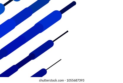 Dark BLUE vector template with repeated sticks. Decorative shining illustration with lines on abstract template. The pattern can be used for medical ad, booklets, leaflets