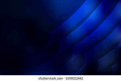 Dark BLUE vector template with repeated sticks. Lines on blurred abstract background with gradient. The pattern for ad, booklets, leaflets.