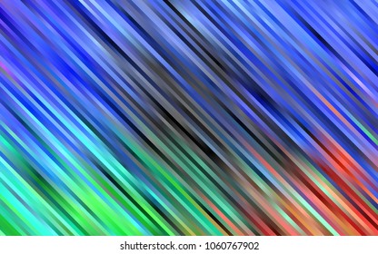 Dark BLUE vector template with repeated sticks. Lines on blurred abstract background with gradient. The pattern can be used for websites.