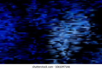 Dark BLUE vector template with repeated sticks. Modern geometrical abstract illustration with staves. The template can be used as a background.
