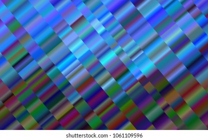 Dark BLUE vector template with repeated sticks. Shining colored illustration with narrow lines. Smart design for your business advert.