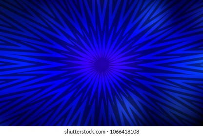 Dark BLUE vector template with repeated sticks. Shining colored illustration with sharp stripes. Pattern for your busines websites.