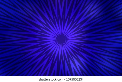 Dark BLUE vector template with repeated sticks. Glitter abstract illustration with colored sticks. Smart design for your business advert.