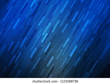 Dark BLUE vector template with repeated sticks. Modern geometrical abstract illustration with staves. Best design for your ad, poster, banner.