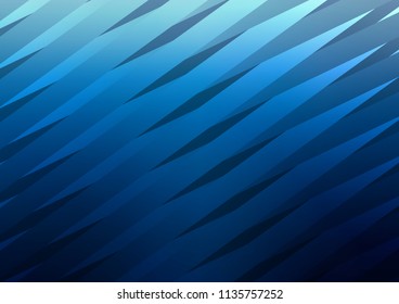 Dark BLUE vector template with repeated sticks. Decorative shining illustration with lines on abstract template. Best design for your ad, poster, banner.