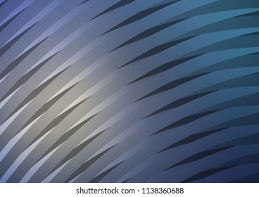 Dark BLUE vector template with repeated sticks. Lines on blurred abstract background with gradient. Smart design for your business advert.