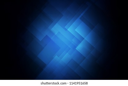Dark BLUE vector template with repeated sticks. Lines on blurred abstract background with gradient. Template for your beautiful backgrounds.
