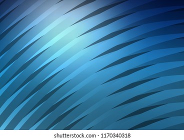 Dark BLUE vector template with repeated sticks. Decorative shining illustration with lines on abstract template. The template can be used as a background.