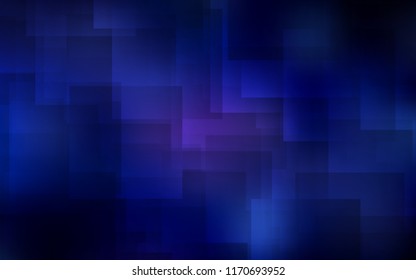 Dark BLUE vector template with repeated sticks. Decorative shining illustration with lines on abstract template. The pattern for ad, booklets, leaflets.