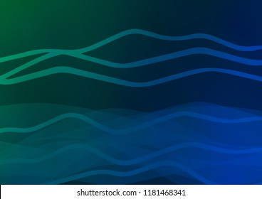 Dark BLUE vector template with repeated sticks. Decorative shining illustration with lines on abstract template. The pattern can be used for busines ad, booklets, leaflets