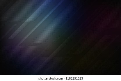 Dark BLUE vector template with repeated sticks. Glitter abstract illustration with colored sticks. Best design for your ad, poster, banner.