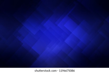 Dark BLUE vector template with repeated sticks. Lines on blurred abstract background with gradient. The pattern for ad, booklets, leaflets.