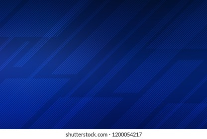 Dark BLUE vector template with repeated sticks. Lines on blurred abstract background with gradient. Smart design for your business advert.