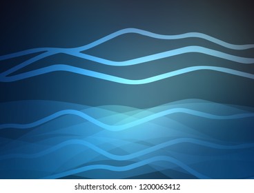 Dark BLUE vector template with repeated sticks. Lines on blurred abstract background with gradient. The pattern can be used for busines ad, booklets, leaflets