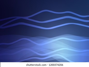 Dark BLUE vector template with repeated sticks. Modern geometrical abstract illustration with staves. The pattern can be used as ads, poster, banner for commercial.
