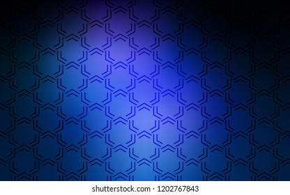 Dark BLUE vector template with repeated sticks. Decorative shining illustration with lines on abstract template. Smart design for your business advert.