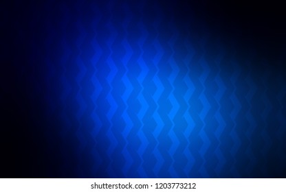 Dark BLUE vector template with repeated sticks. Shining colored illustration with sharp stripes. Smart design for your business advert.