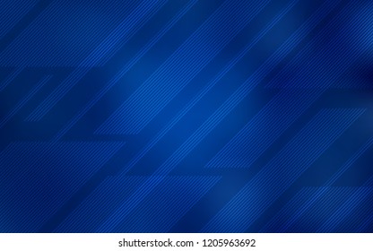 Dark BLUE vector template with repeated sticks. Modern geometrical abstract illustration with Lines. Smart design for your business advert.
