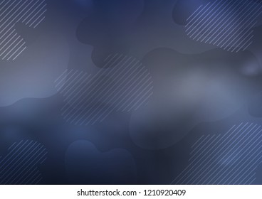 Dark BLUE vector template with repeated sticks. Glitter abstract illustration with colored sticks. Best design for your ad, poster, banner.