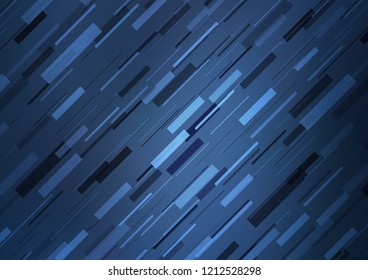 Dark BLUE vector template with repeated sticks. Decorative shining illustration with lines on abstract template. The pattern can be used for busines ad, booklets, leaflets