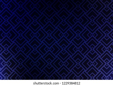 Dark BLUE vector template with repeated sticks. Glitter abstract illustration with colored sticks. Smart design for your business advert.