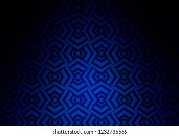 Dark BLUE vector template with repeated sticks. Shining colored illustration with narrow lines. Best design for your ad, poster, banner.