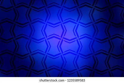 Dark BLUE vector template with repeated sticks. Blurred decorative design in simple style with lines. The pattern for ad, booklets, leaflets.
