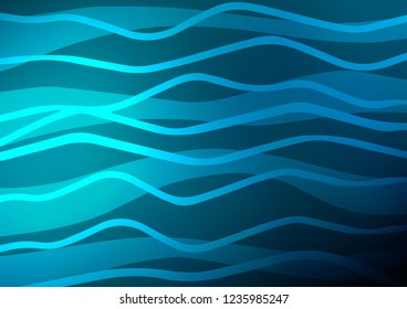 Dark BLUE vector template with repeated sticks. Glitter abstract illustration with colored sticks. Smart design for your business advert.