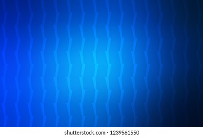Dark BLUE vector template with repeated sticks. Lines on blurred abstract background with gradient. The pattern for ad, booklets, leaflets.
