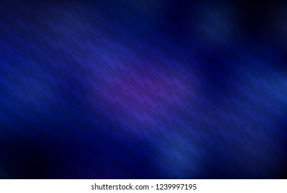 Dark BLUE vector template with repeated sticks. Blurred decorative design in simple style with lines. Pattern for ad, booklets, leaflets.