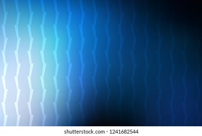 Dark BLUE vector template with repeated sticks. Decorative shining illustration with lines on abstract template. Smart design for your business advert.