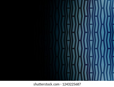 Dark BLUE vector template with repeated sticks. Blurred decorative design in simple style with lines. The pattern can be used as ads, poster, banner for commercial.