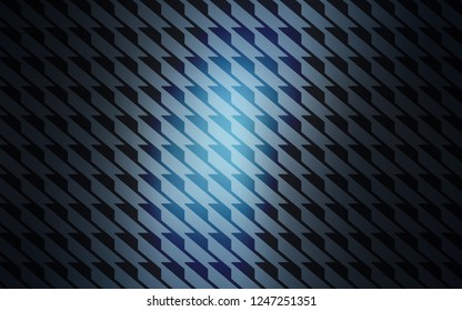 Dark BLUE vector template with repeated sticks. Lines on blurred abstract background with gradient. Pattern for your busines websites.