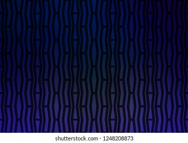 Dark BLUE vector template with repeated sticks. Glitter abstract illustration with colored sticks. The pattern can be used for busines ad, booklets, leaflets