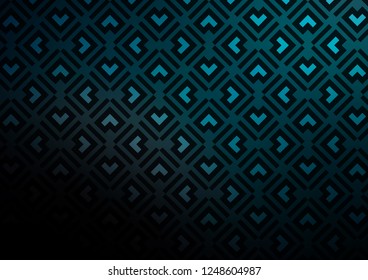 Dark BLUE vector template with repeated sticks. Modern geometrical abstract illustration with staves. Pattern for ads, posters, banners.