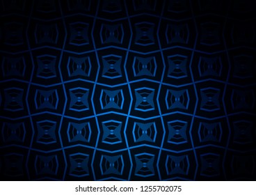 Dark BLUE vector template with repeated sticks. Shining illustration with lines on abstract template. Smart design for your business advert.