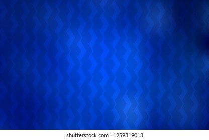 Dark BLUE vector template with repeated sticks. Shining colored illustration with sharp stripes. Smart design for your business advert.
