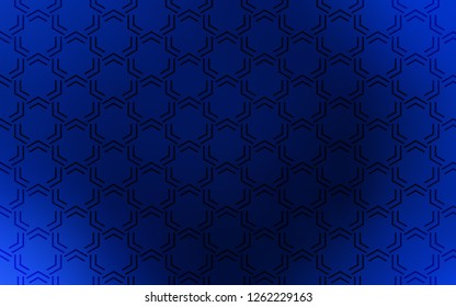 Dark BLUE vector template with repeated sticks. Shining colored illustration with sharp stripes. Pattern for ads, posters, banners.