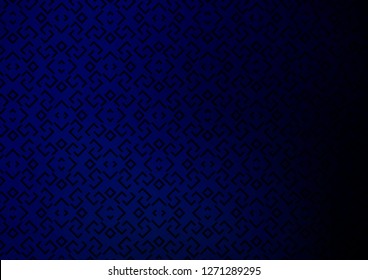 Dark BLUE vector template with repeated sticks. Modern geometrical abstract illustration with staves. Best design for your ad, poster, banner.