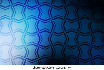 Dark BLUE vector template with repeated sticks. Blurred decorative design in simple style with lines. Pattern for ads, posters, banners.
